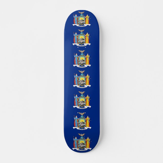 Skateboard mit der Flagge New Yorks (Vorne)