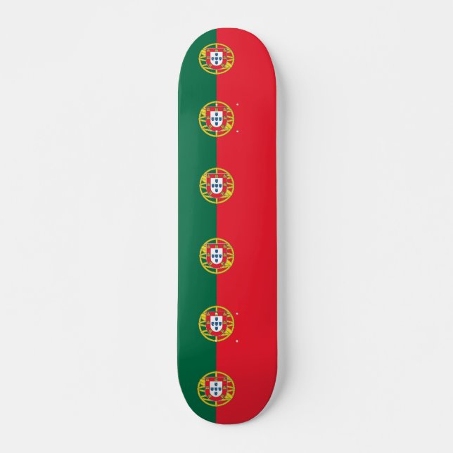 Skateboard mit der Flagge Portugals (Vorne)