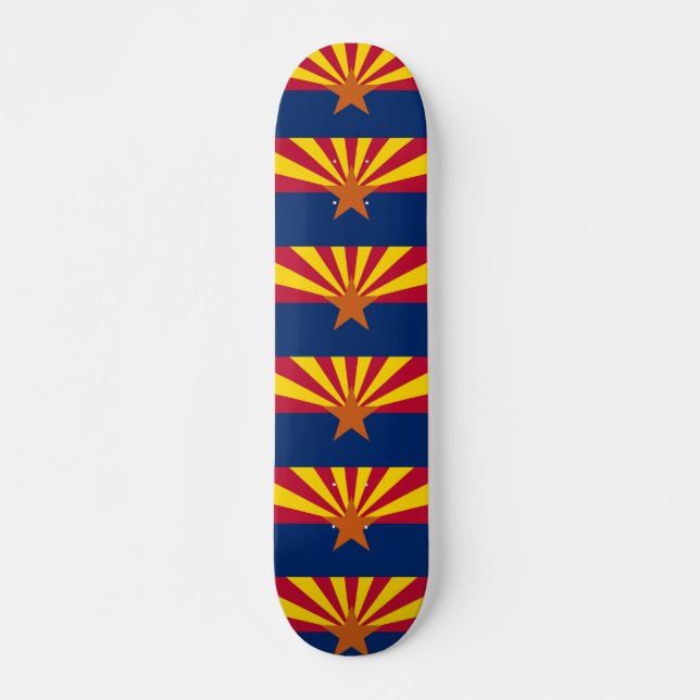 Skateboard mit der Flagge von Arizona (Vorne)