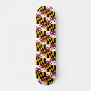 Skateboard mit der Flagge von Maryland