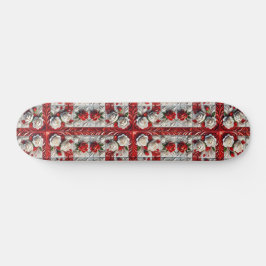 Skateboard mit englischer Rose Design