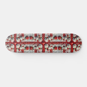 Skateboard mit englischer Rose Design