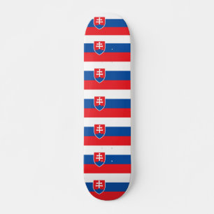 Skateboard mit Flagge der Slowakei