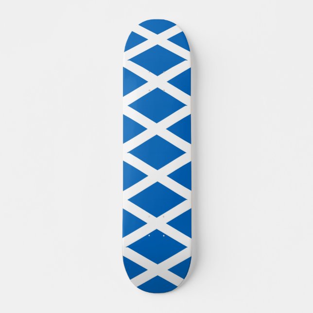 Skateboard mit Flagge Schottlands (Vorne)