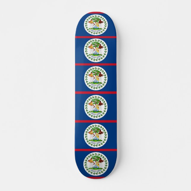 Skateboard mit Flagge von Belize (Vorne)