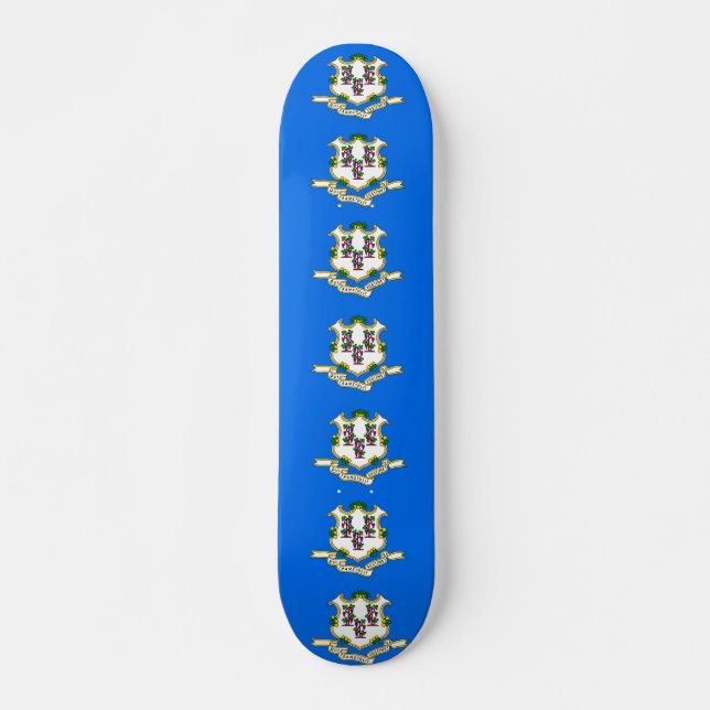 Skateboard mit Flagge von Connecticut (Vorne)
