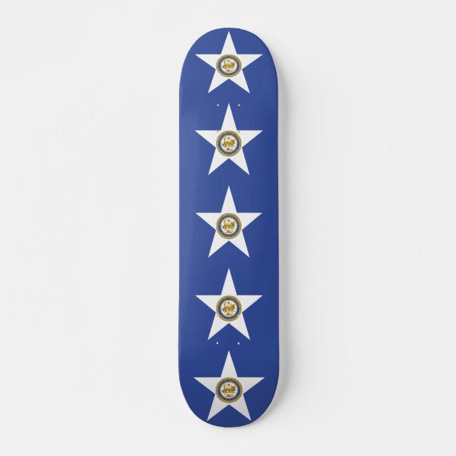 Skateboard mit Flagge von Houston, USA (Vorne)