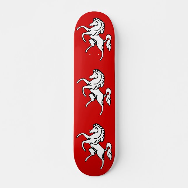 Skateboard mit Flagge von Kent, England (Vorne)