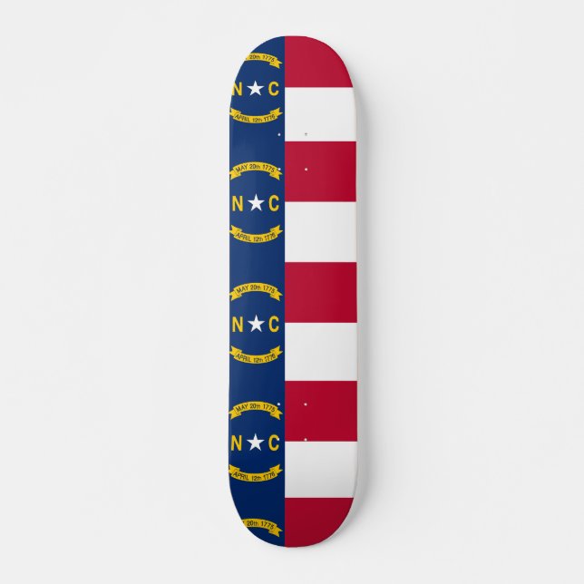 Skateboard mit Flagge von North Carolina (Vorne)