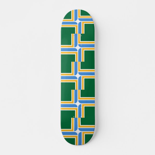 Skateboard mit Flagge von Portland, Oregon, USA (Vorne)