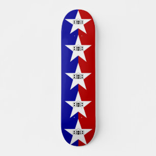 Skateboard mit Flagge von San Antonio, USA