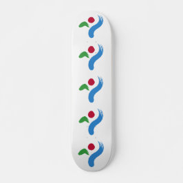 Skateboard mit Flagge von Seoul, Südkorea