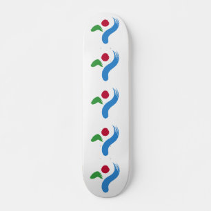 Skateboard mit Flagge von Seoul, Südkorea