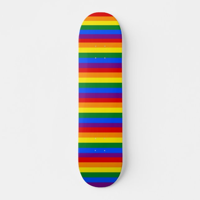 Skateboard mit LGBT-Regenbogenflagge (Vorne)