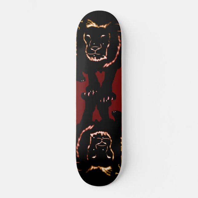 Skateboard mit Löwe (Vorderseite)