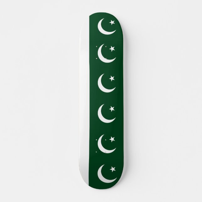 Skateboard mit pakistanischer Flagge (Vorne)