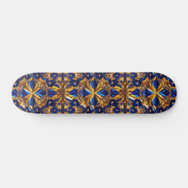 Skateboard mit schwedischem Farbdesign