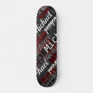 Skateboard mit seinem Namen