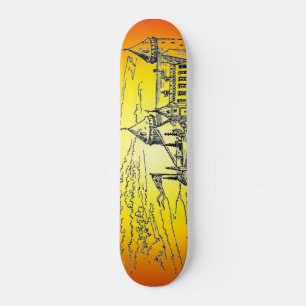 Skateboard Mittelalterliche Burg