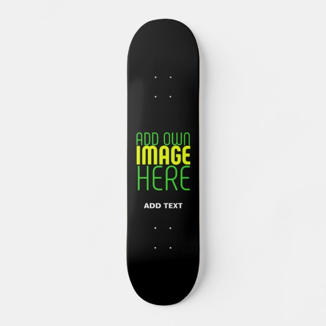 SKATEBOARD MODÈLE DE TEXTE D'IMAGE NOIRE SIMPLE ET MODERNE (Recto)