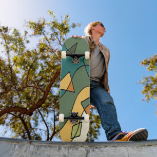 Skateboard Modèle vintage abstrait dessiné à la main