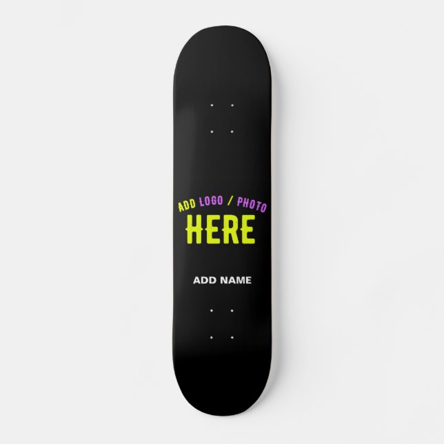 SKATEBOARD MODERNE ET MODERNE PERSONNALISABLE NOIR VÉRIFIÉ (Recto)