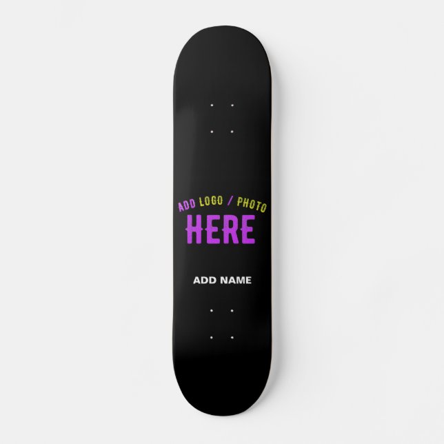 SKATEBOARD MODERNE ET MODERNE PERSONNALISABLE NOIR VÉRIFIÉ (Recto)