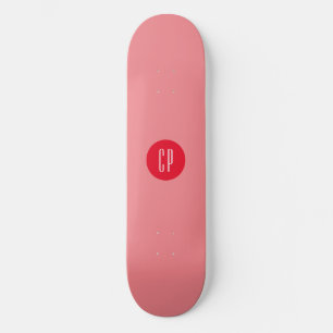 Skateboard Moderne Monogramme Professionnel Plat Initiales si
