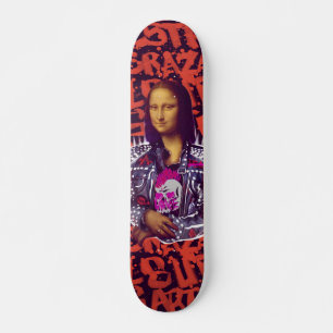 Skateboard Mona Lisa Punk Art                                