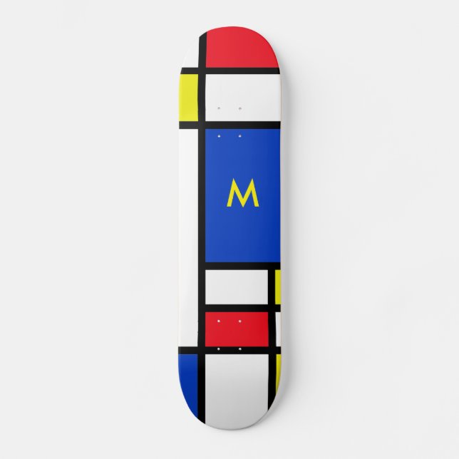 Skateboard Mondrian a inspiré l'art abstrait de dessin (Recto)