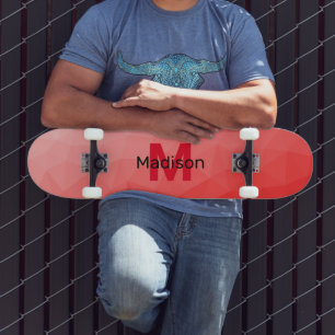 Skateboard Monogramme à motif de maille géométrique à dégradé