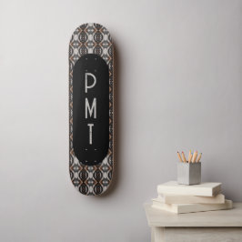 Skateboard Monogramme Brown Skate noir