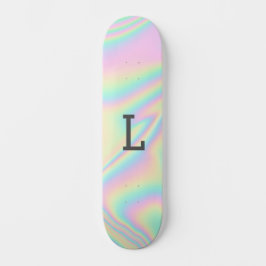 Skateboard Monogramme Cool Girly Moderne Arc-en-ciel