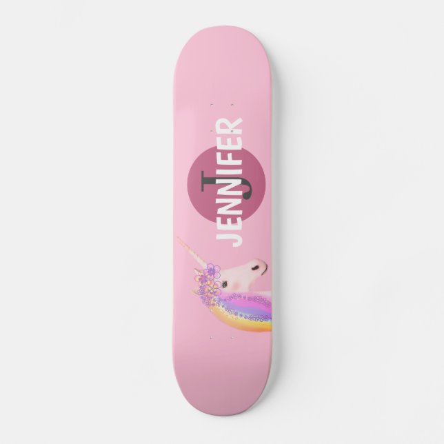 Skateboard Monogramme d'Imaginaire de fille monographique ros (Recto)