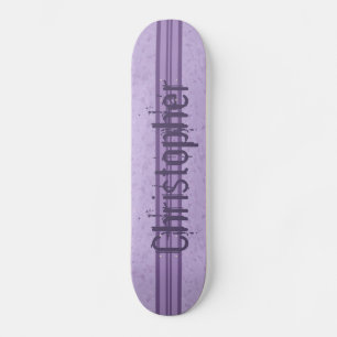 Skateboard Monogramme personnalisé de la Lavande violette