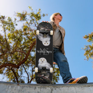 Skateboard Monogramme personnalisé du nom majestueux de la ch