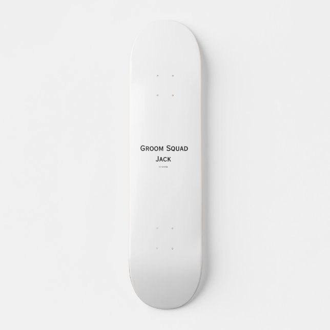 Skateboard monogramme simple personnalisé ajouter votre nom m (Devant)