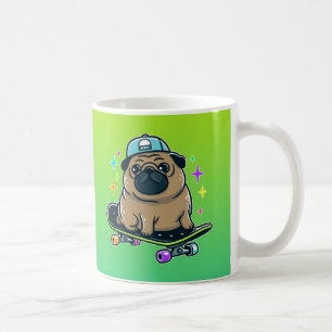 Skateboard-Mops Kaffeetasse