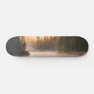 Skateboard Morning Mist on River in the Pines