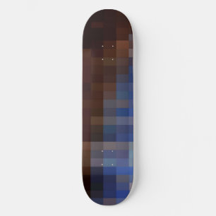 Skateboard Mosaic Brown-bleu