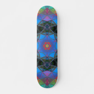 Skateboard Mosaic Kaleidoscope Fleur arc en ciel