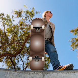 Skateboard Mosaïque Brown foncée 3D géométrique Mousse blanch