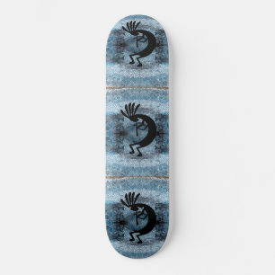 Skateboard Mosaïque de Kokopelli Sud-Ouest du désert Bleu