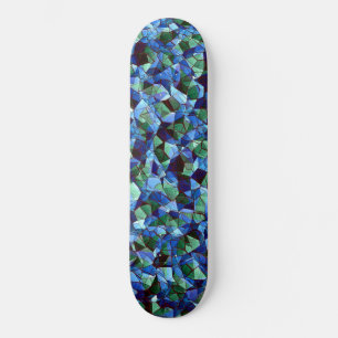 Skateboard Mosaïque irrégulière et désorganisée recouverte de