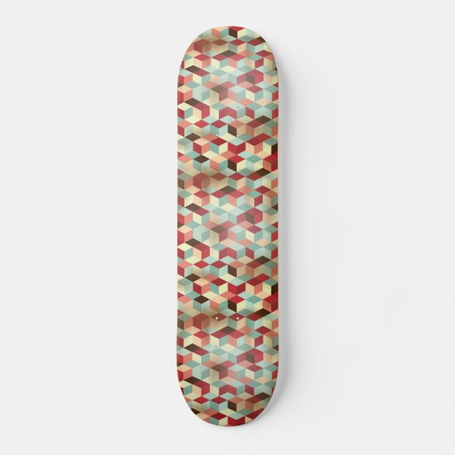 Skateboard Mosaïque, patinage (Recto)