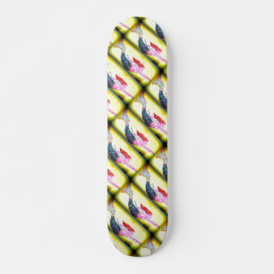 Skateboard mosaïque rose sous-marine sirènes nageant