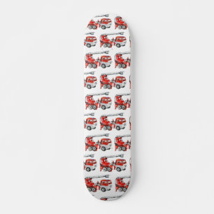 Skateboard Moteur à incendie rouge, illustration de camion