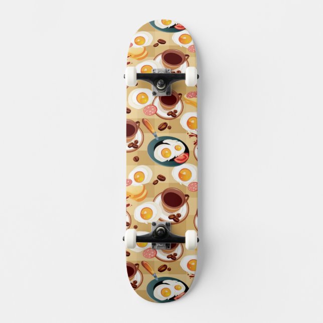 Skateboard Motif 3 de petit déjeuner (Recto)