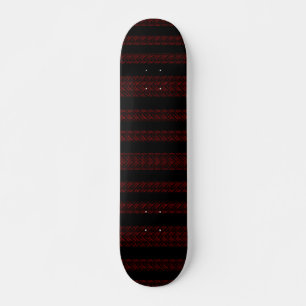 Skateboard Motif à rayures rouge et noir moderne