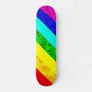 Skateboard Motif abstrait arc-en-ciel